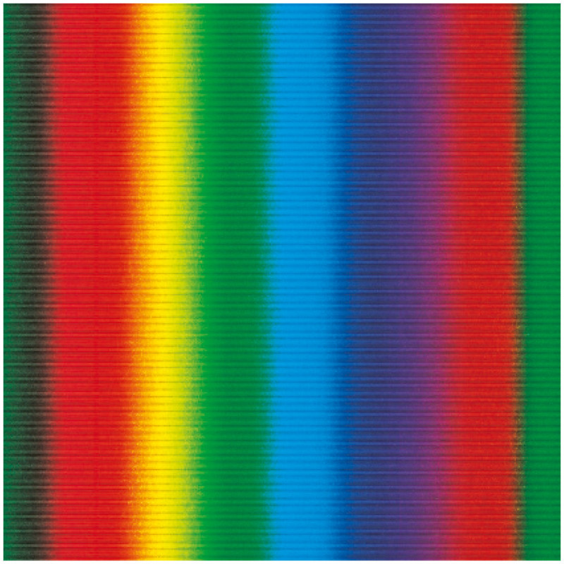 Carton ondulé arc-en-ciel