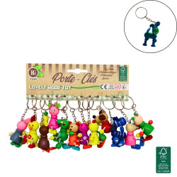 Porte-clés animal BOIS