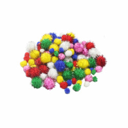 Pompons métallisés