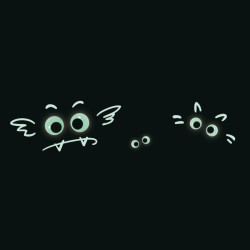 Yeux mobiles phosphorescents