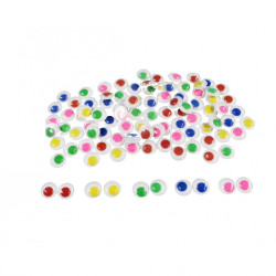 Yeux mobiles ronds couleurs