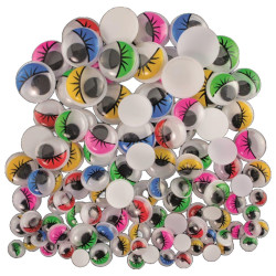 Yeux mobiles ronds couleurs promo