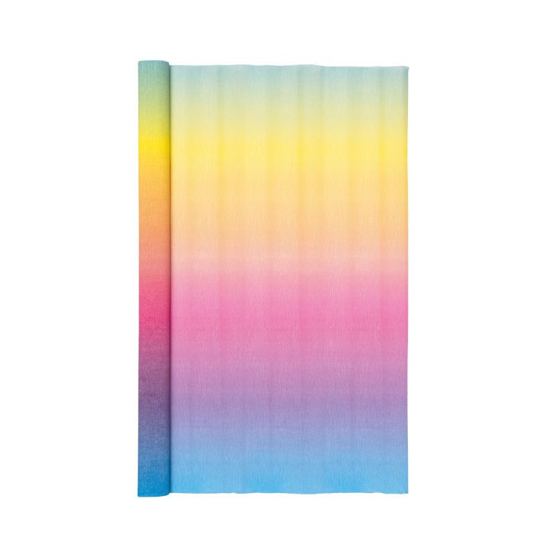 Papier crépon arc en ciel