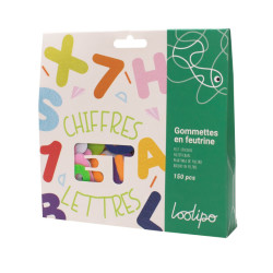 Chiffres et lettres en feutrine adhésive