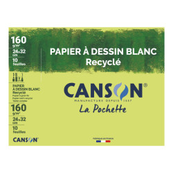Papier dessin blanc recyclé