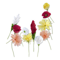 Fleurs en papier crépon