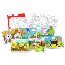 Cartes à sable animaux