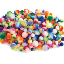Pompons arc-en-ciel
