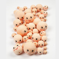 Boules coton visages