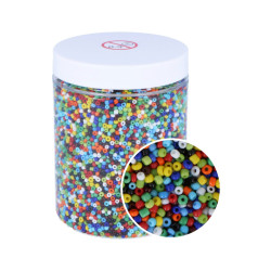 Perles rocaille multicolores