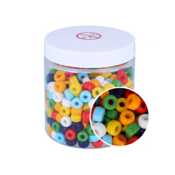 Perles cylindriques multicolores