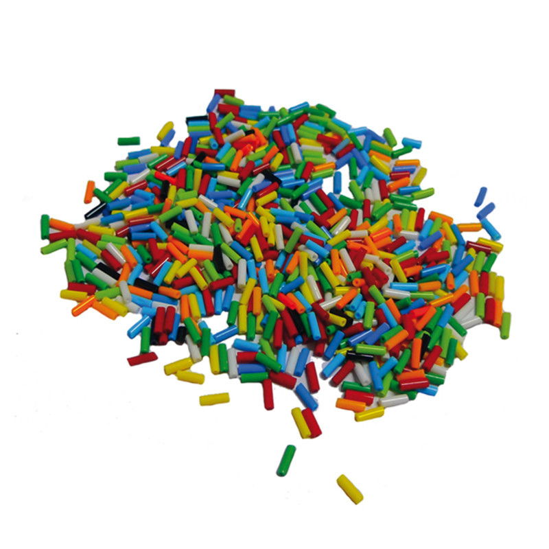 Perles tubes multicolores