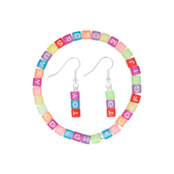 Perles cube couleur alphabet