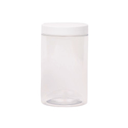Pots en plastique transparent