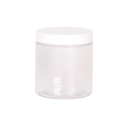 Pots en plastique transparent