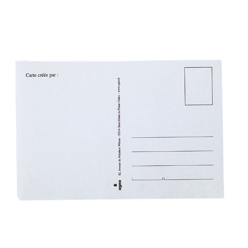 Carte postale blanche Carte postale blanche