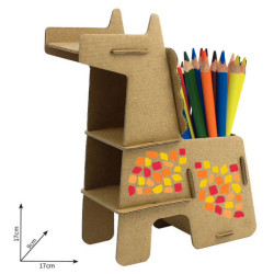 Pot à crayons girafe