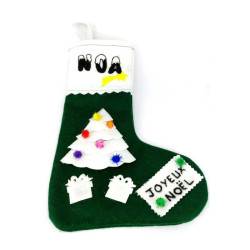 Chaussette de noël en feutrine