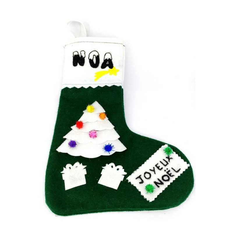 Chaussette de noël en feutrine