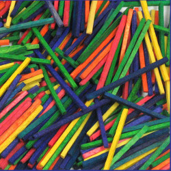 Tiges allumettes de couleur