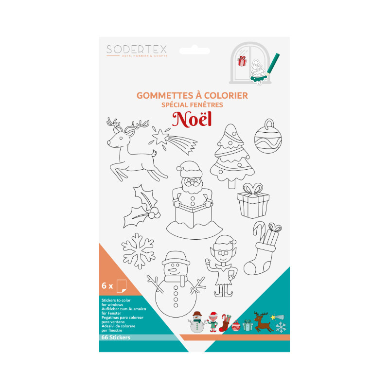 Gommettes noël à colorier