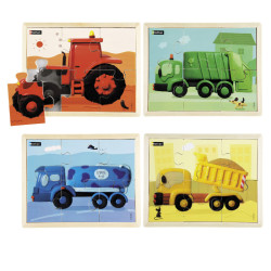 Puzzles les engins en couleur