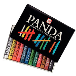 Pastels huile panda