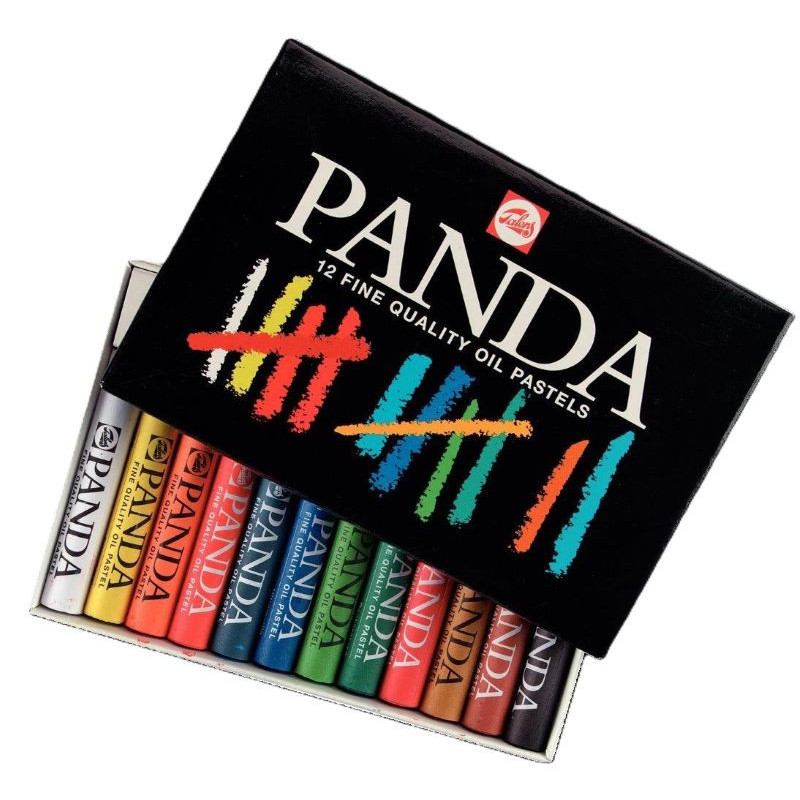 Pastels huile panda