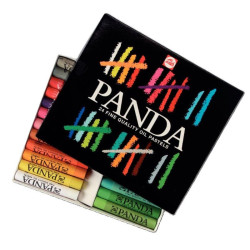 Pastels huile panda