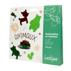 Animaux de la foret en feutrine adhesive