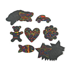 Carte à gratter formes diverses