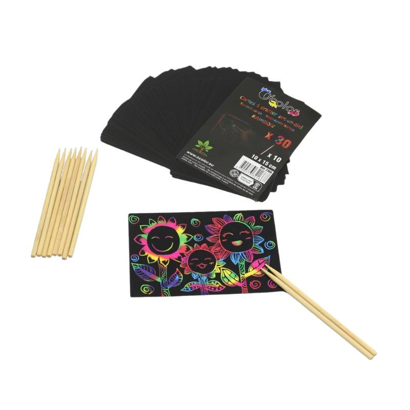 Carte à gratter rectangulaires