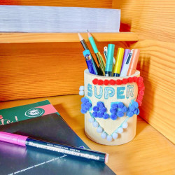 Pot à crayons bois