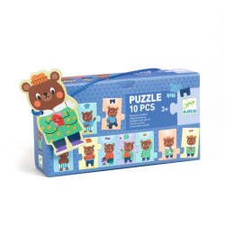 Puzzles nounours s'habille
