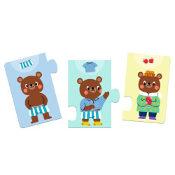 Puzzles nounours s'habille