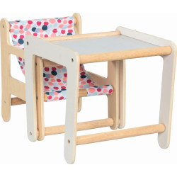 Chaise haute + table