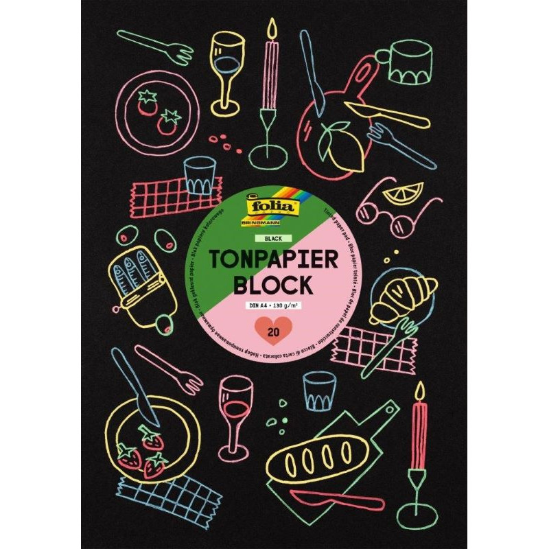Bloc papier dessin noir