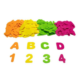 Chiffres et lettres feutrine adhésive