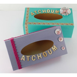 Boite à mouchoirs bois