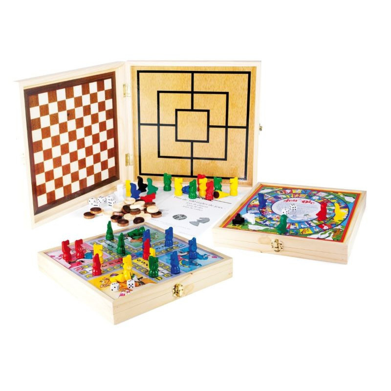 Coffret multijeux en bois