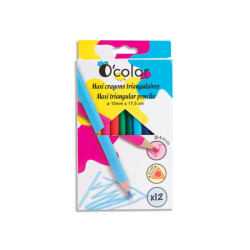 Maxi crayons triangulaires O'color