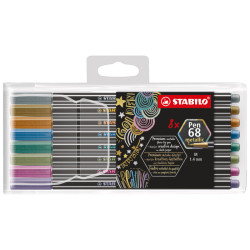 Feutres pointe moyenne pen 68 metallic