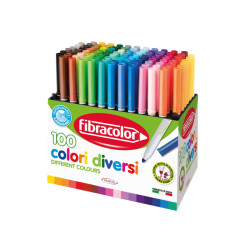 Feutres pointe large 100 couleurs