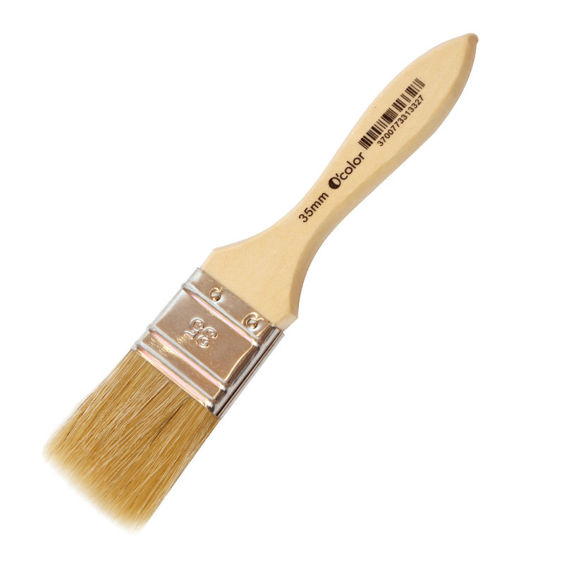 Pinceaux plats larges soie de porc