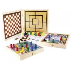 Coffret multijeux en bois