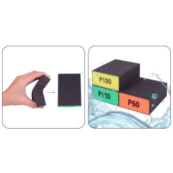 Bloc abrasif en mousse
