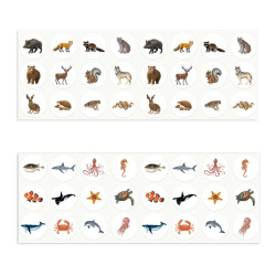 Gommettes familles d'animaux