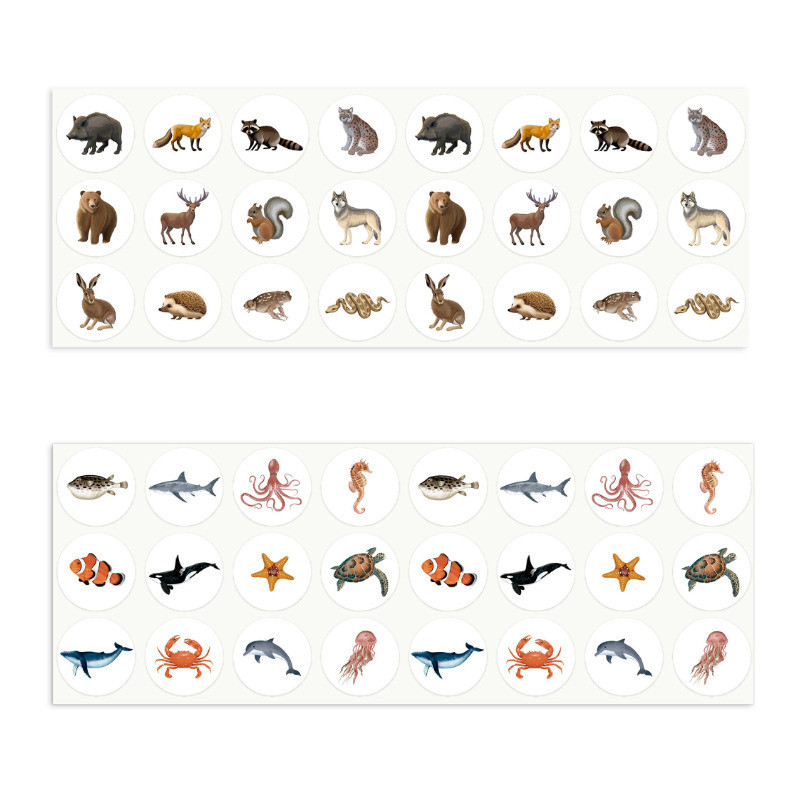 Gommettes familles d'animaux Gommettes familles d'animaux