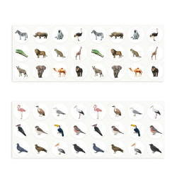 Gommettes familles d'animaux