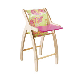 Chaise haute en bois